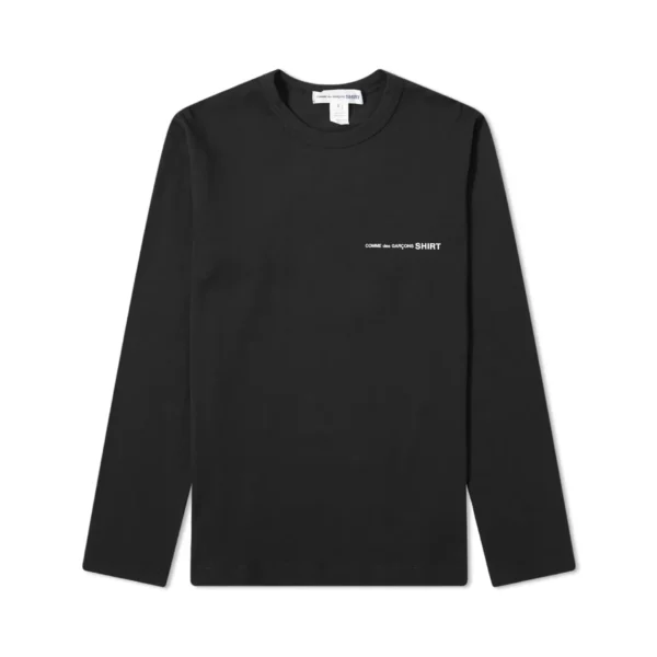 BASIC CHEST LOGO L/S T-SHIRT BLACK