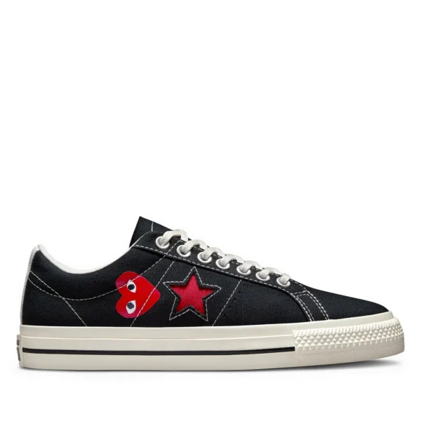 Black CDG One Star Low Top Shoes