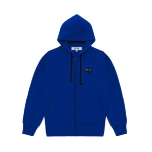 Blue CDG Zip Up Hoodie