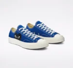 CDG Black Heart Blue Low Top Shoes