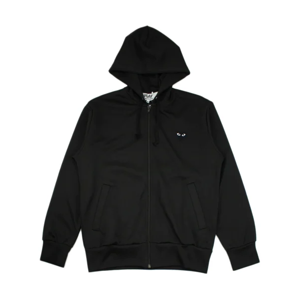 CDG Black Zip up Hoodie