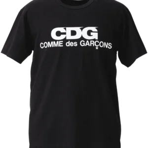 CDG Logo Printed Black T Shirt