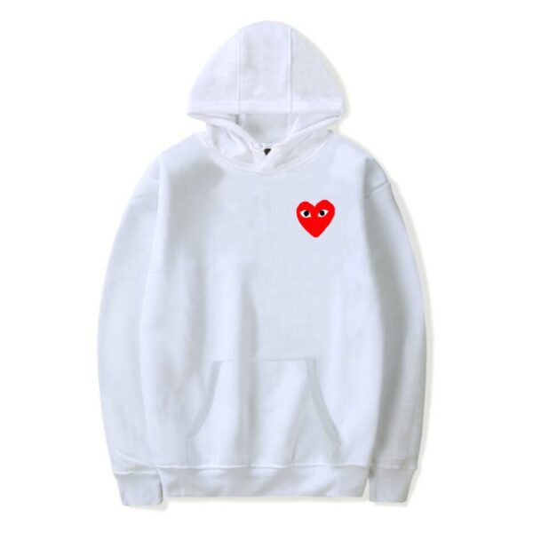 CDG Small Heart White Hoodie