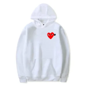 CDG double Hearts logo Hoodie